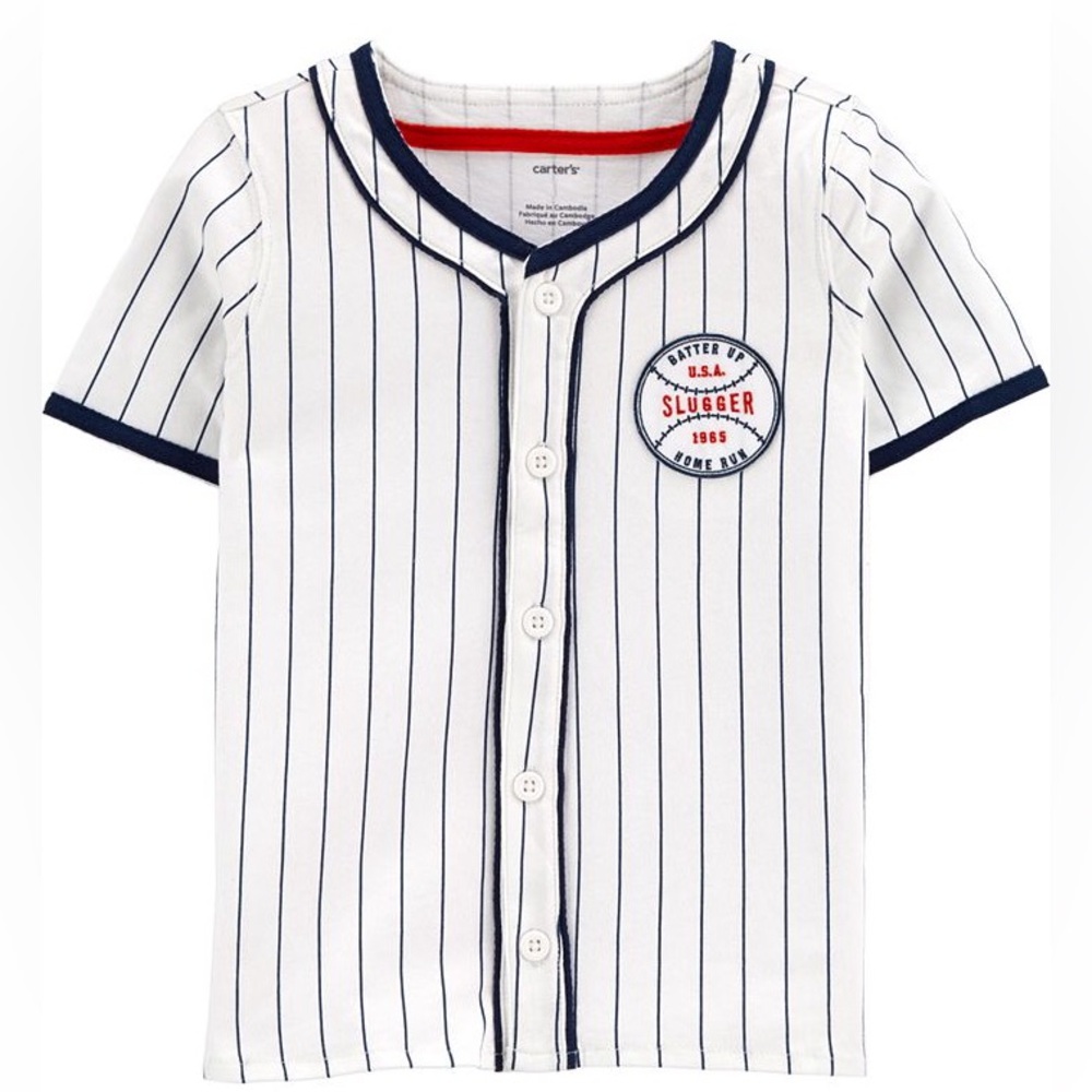 NEW Carter’s boys baseball button front shirt